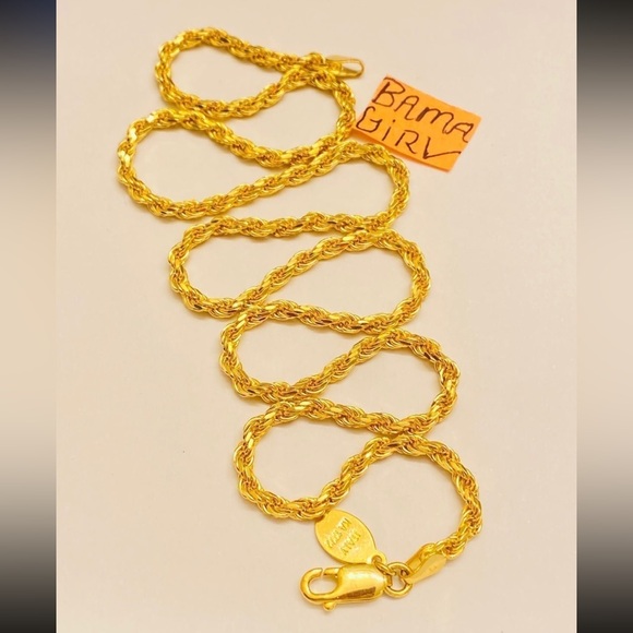 QVC Bellezza HSN Limited Edition Gold Rope chain Necklace - Picture 2 of 11